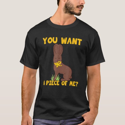 Pasen Tiener Gezegden Chocolate Bunny Meme T-shirt (Voorkant)