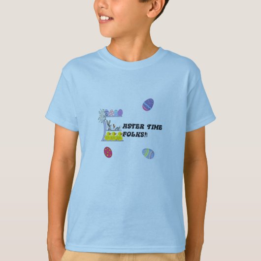 Pasen tijd mensen T-shirt (Voorkant)