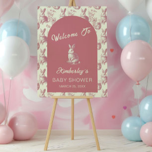 Pasen Toile Bloemen Meisje Baby shower Welkom Perfect Poster
