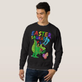 Pasen Trex Kinder dinosaurus Bunny Easter Saurus R Trui (Voorkant volledig)