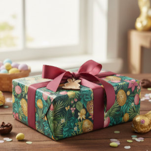 Pasen Tropische lente bladeren strand Cadeaupapier