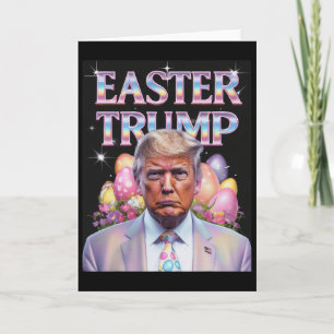 Pasen Trump Grappige Paasviering Konijnenjacht Kaart