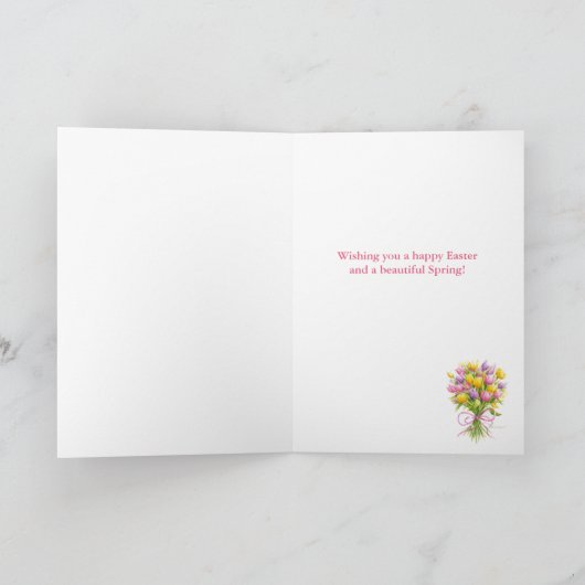 Pasen Tulip Bouquet heldere en mooie Kaart (Binnen)
