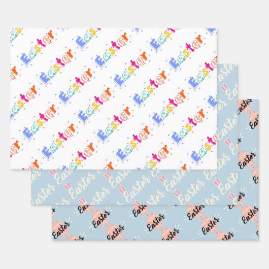 Pasen Typografie Inpakpapier Set Vel (Set)