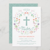Pasen uitnodigen - Religieuze, feestelijke uitnodi Kaart (Voorkant / Achterkant)
