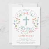 Pasen uitnodigen - Religieuze, feestelijke uitnodi Kaart (Voorkant)
