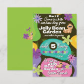 Pasen Uitnodiging Jelly Bean Tuinfeest Deel 2 (Voorkant / Achterkant)