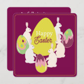 Pasen uitnodiging. kaart (Voorkant / Achterkant)