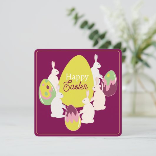 Pasen uitnodiging. kaart (Staand voorkant)