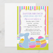 Pasen Uitnodiging Konijn Eierspel of Brunch (Voorkant / Achterkant)