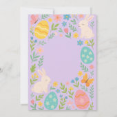 Pasen Uitnodiging | Pastel Konijn  (Achterkant)