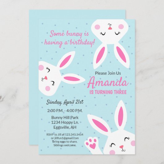 Pasen Uitnodiging Verjaardagsfeest Viering (Voorkant / Achterkant)