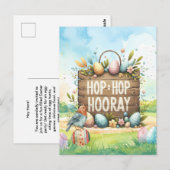 Pasen uitnodigingskaart  briefkaart (Voorkant / Achterkant)