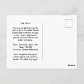 Pasen uitnodigingskaart  briefkaart (Achterkant)