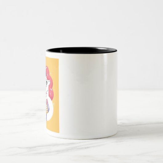 Pasen Unicorn Tweekleurige Koffiemok (Center)