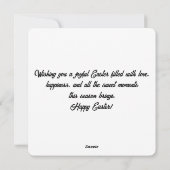 Pasen Vakantiekaart Schattige Konijn Feestdagenkaart (Achterkant)