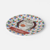 Pasen van gepersonaliseerde meisjeshamster papieren bordje (Gekanteld)