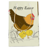 Pasen van kippen en kippen medium cadeauzakje (Voorkant)