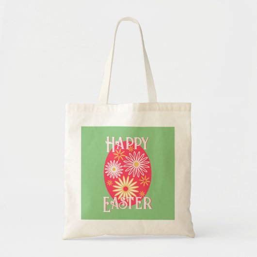 Pasen van moderne Floral-paaseieren Tote Bag (Voorkant)