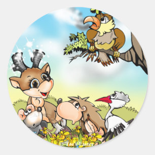 Pasen van t-shirt ronde sticker