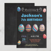 Pasen verjaardag Jongen Paaseieren Verjaardag Kaart (Voorkant / Achterkant)