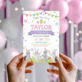 Pasen Verjaardag Uitnodiging, Paashaas Kaart