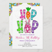 Pasen Verjaardag uitnodiging, Pasen uitnodigen, Kaart (Voorkant / Achterkant)