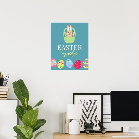 Pasen Verkoop Teken, Paashaas Easter Egg Poster (Thuiskantoor)