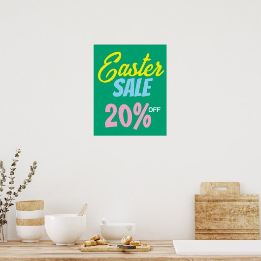Pasen Verkoopteken, 20% Off Verkoopteken, Pasen Ve Poster (Keuken)