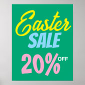 Pasen Verkoopteken, 20% Off Verkoopteken, Pasen Ve Poster (Voorkant)