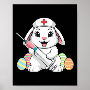 Pasen Verpleegster Konijn Rn Icu Er Nicu Verpleegs Poster