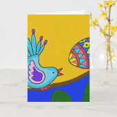 Pasen Verrassing Oekraïense Volkskunst Kaart (Gele Bloem)