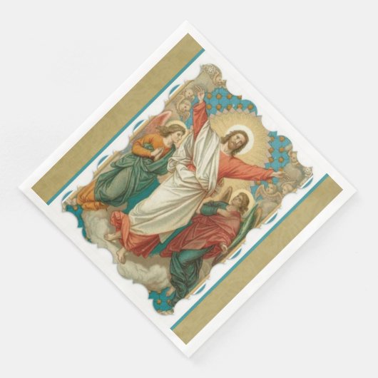 Pasen Verrijzenis Pascha Religieuze Jezus engelen Servet (Hoek)