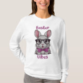 Pasen Vibes Bunny Grappige Vrouwen T-shirt (Voorkant)