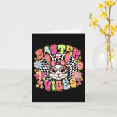 Pasen Vibes Floral Bunny Konijn Ei Coquette Bow Kaart (Gele Bloem)