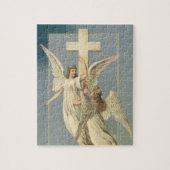  Pasen, Victoriaans Angels met een kruis Legpuzzel (Verticaal)