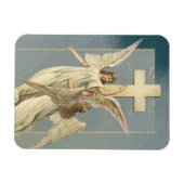  Pasen, Victoriaans Angels met een kruis Magneet (Horizontaal)