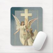  Pasen, Victoriaans Angels met een kruis Muismat (Met muis)