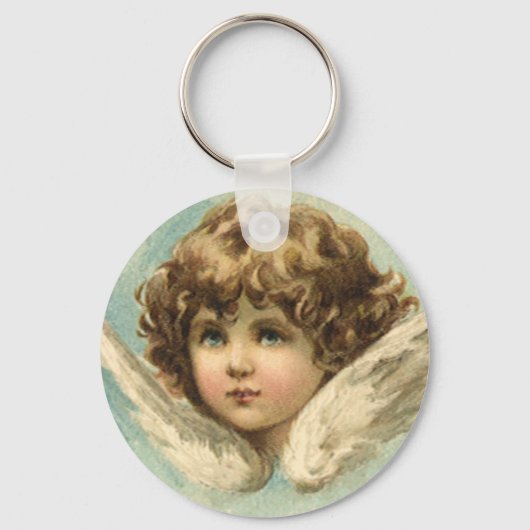  Pasen, Victoriaans Lily Flowers en Angel Sleutelhanger (Voorkant)