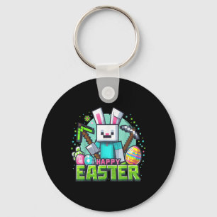 Pasen video Game Bunny Eggs Gaming Gamer Boys Mann Sleutelhanger