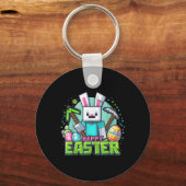 Pasen video Game Bunny Eggs Gaming Gamer Boys Mann Sleutelhanger (Voorkant)