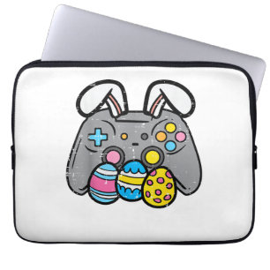 Pasen Videogame Konijn Eieren Gamen Gamer Jongens  Laptop Sleeve