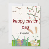 Pasen vieren: een dag van vreugde en vernieuwing feestdagenkaart (Voorkant)