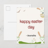 Pasen vieren: een dag van vreugde en vernieuwing feestdagenkaart (Voorkant / Achterkant)