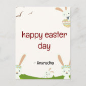 Pasen vieren: een dag van vreugde en vernieuwing feestdagenkaart (Voorkant)