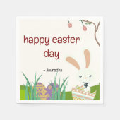 Pasen vieren: een dag van vreugde en vernieuwing servet (Voorkant)
