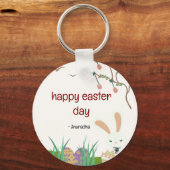 Pasen vieren: een dag van vreugde en vernieuwing sleutelhanger (Voorkant)