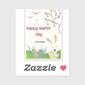 Pasen vieren: een dag van vreugde en vernieuwing sticker (Vel)