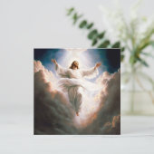 Pasen viering Jezus Feestdagenkaart (Staand voorkant)