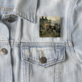 Pasen Vierkante Button 5,1 Cm (In situ)